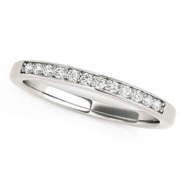 14k White Gold Diamond Wedding Band (1/8 cttw) RCJ Rings CELESTIA LUXE JEWELLERS