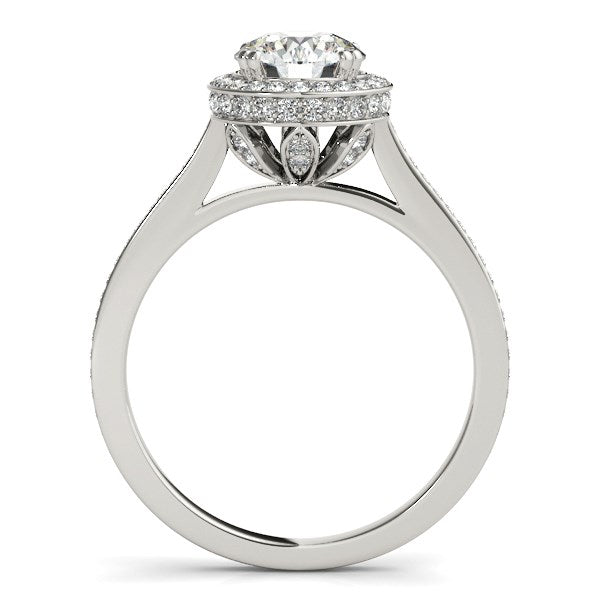 14k White Gold Classic Channel Slim Shank Diamond Engagement Ring (2 cttw) RCJ Rings CELESTIA LUXE JEWELLERS