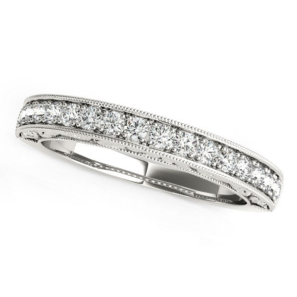 14k White Gold Antique Prong Set Diamond Wedding Ring (1/3 cttw) RCJ Rings CELESTIA LUXE JEWELLERS
