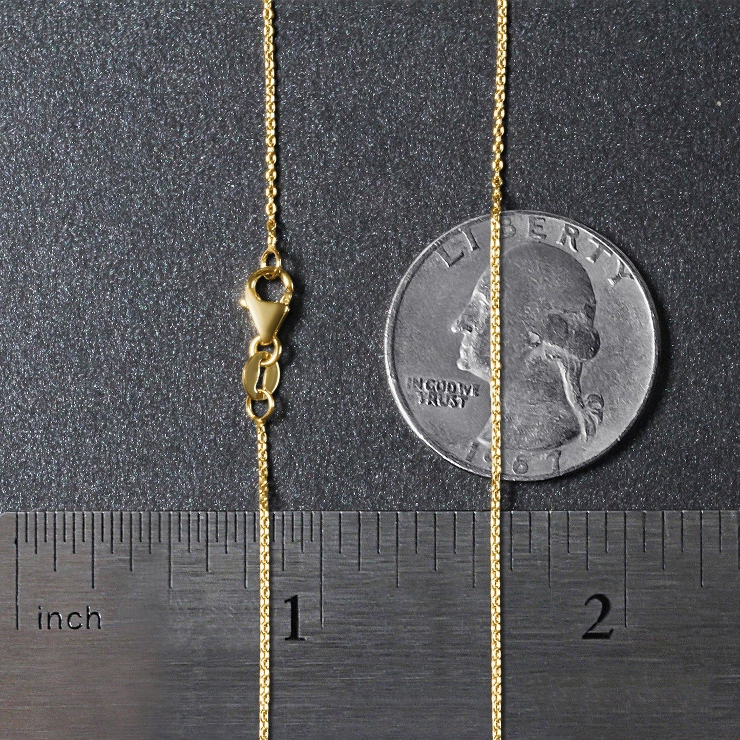 18k Yellow Gold Round Cable Link Chain (0.97 mm) RCJ Chains CELESTIA LUXE JEWELLERS