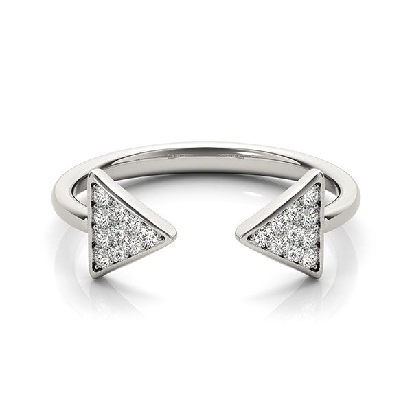 14k White Gold Diamond Arrowhead Open Ring (1/5 cttw) RCJ Rings CELESTIA LUXE JEWELLERS