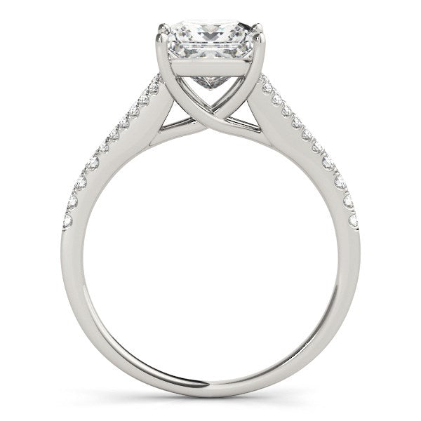 14k White Gold Princess Cut Split Shank Diamond Engagement Ring (1 1/8 cttw) RCJ Rings CELESTIA LUXE JEWELLERS
