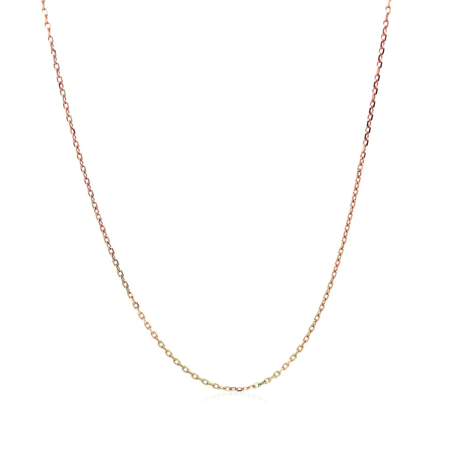 Diamond Cut Cable Link Chain in Rose Gold (0.87 mm) RCJ Chains CELESTIA LUXE JEWELLERS