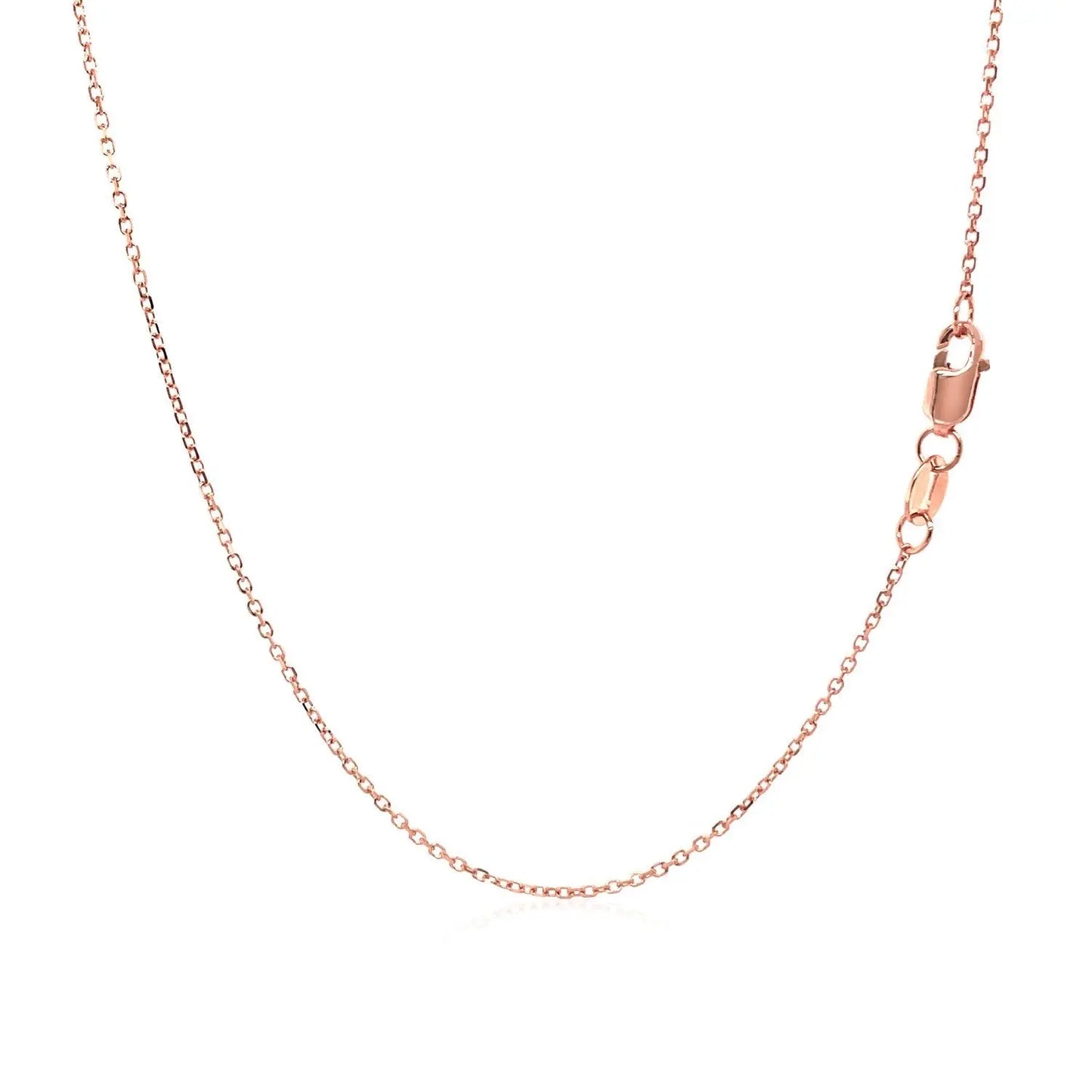 Diamond Cut Cable Link Chain in Rose Gold (0.87 mm) RCJ Chains CELESTIA LUXE JEWELLERS
