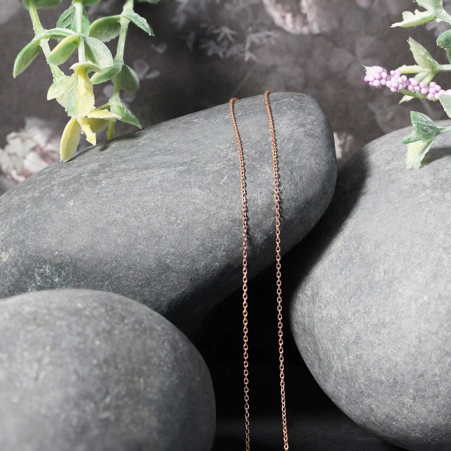 Diamond Cut Cable Link Chain in Rose Gold (0.87 mm) RCJ Chains CELESTIA LUXE JEWELLERS