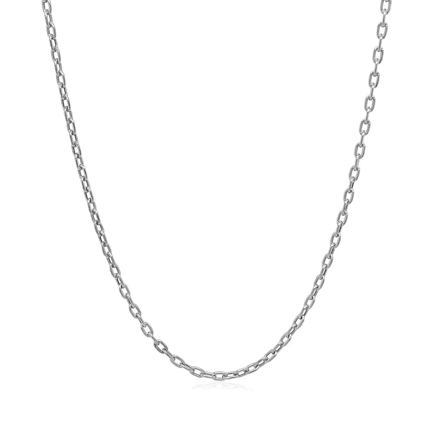 Double Extendable Cable Chain in 14k White Gold (1.80 mm) RCJ Chains CELESTIA LUXE JEWELLERS