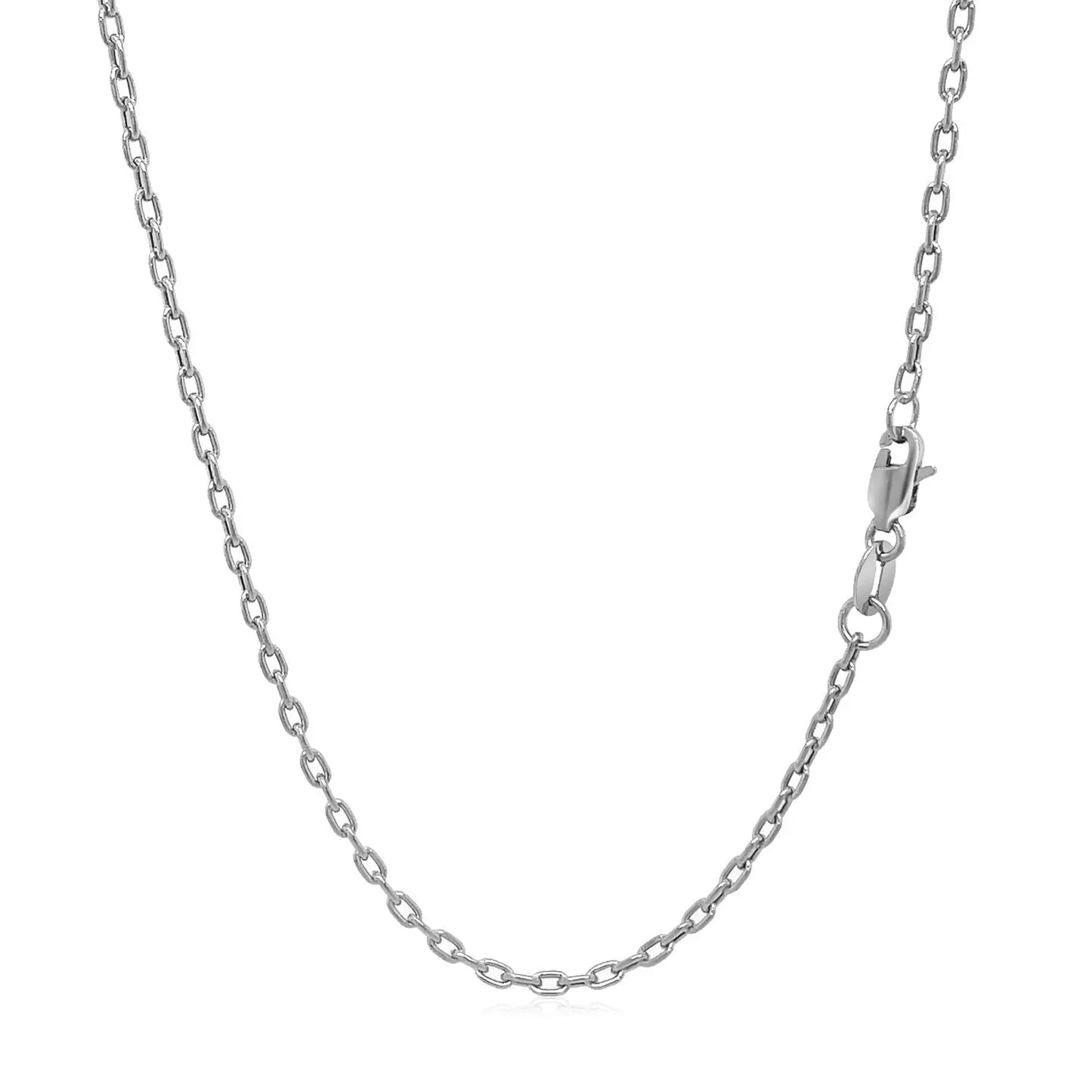 Double Extendable Cable Chain in 14k White Gold (1.80 mm) RCJ Chains CELESTIA LUXE JEWELLERS
