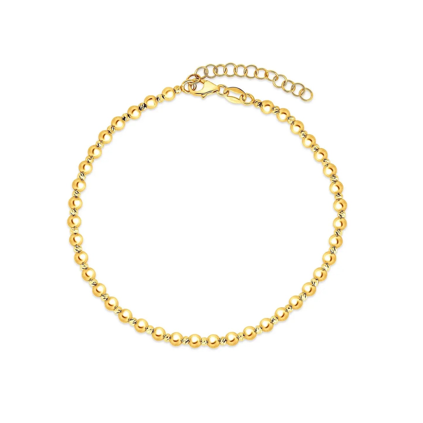Duo Bead Bracelet in 14K Yellow Gold (3.00mm) RCJ Bracelets CELESTIA LUXE JEWELLERS