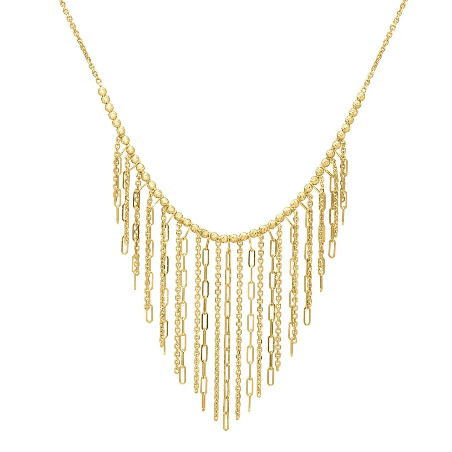 Graduated Fringe Necklace in 14K Yellow Gold RCJ Necklaces CELESTIA LUXE JEWELLERS