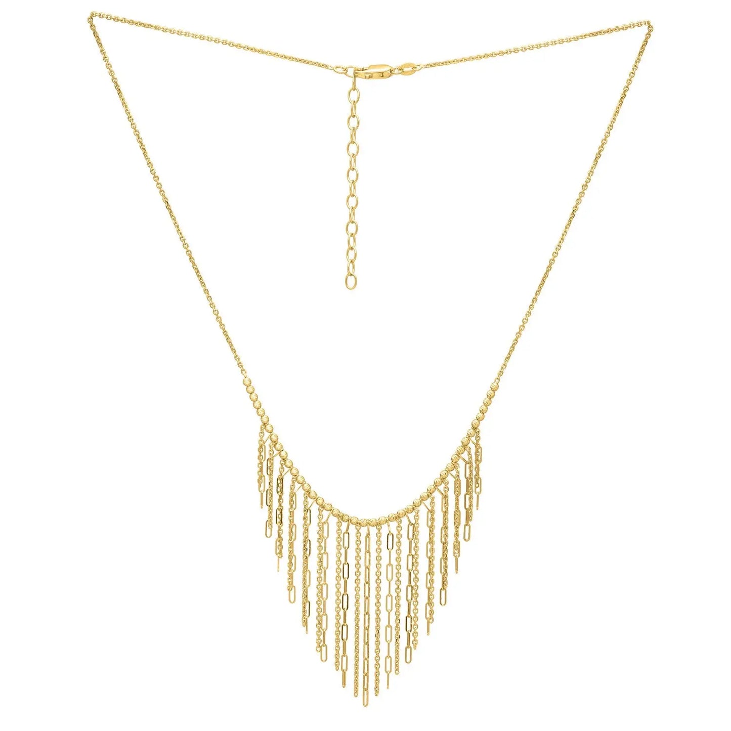 Graduated Fringe Necklace in 14K Yellow Gold RCJ Necklaces CELESTIA LUXE JEWELLERS