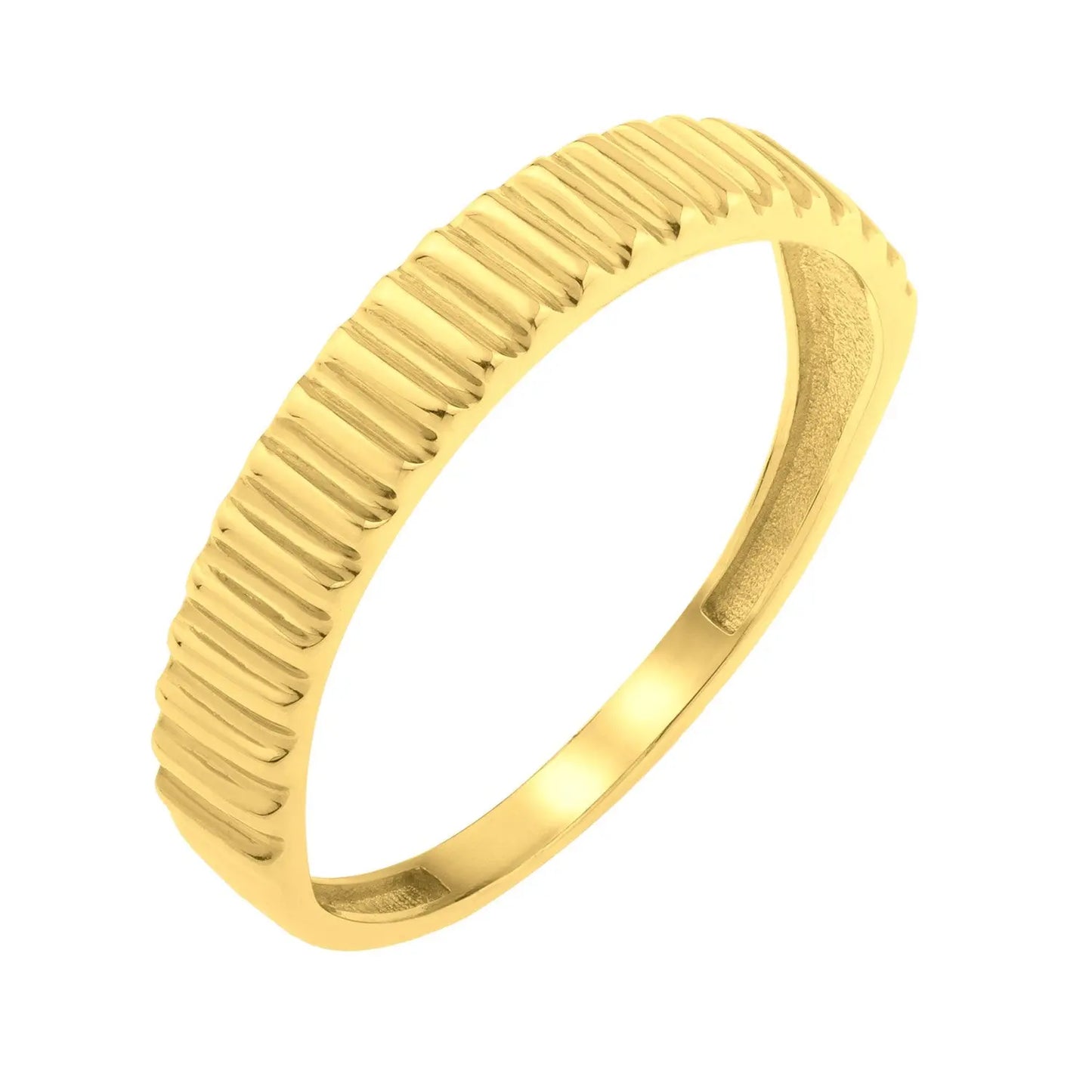 Graduated Ridge Ring in 14K Yellow Gold (1.80 mm) RCJ Rings CELESTIA LUXE JEWELLERS