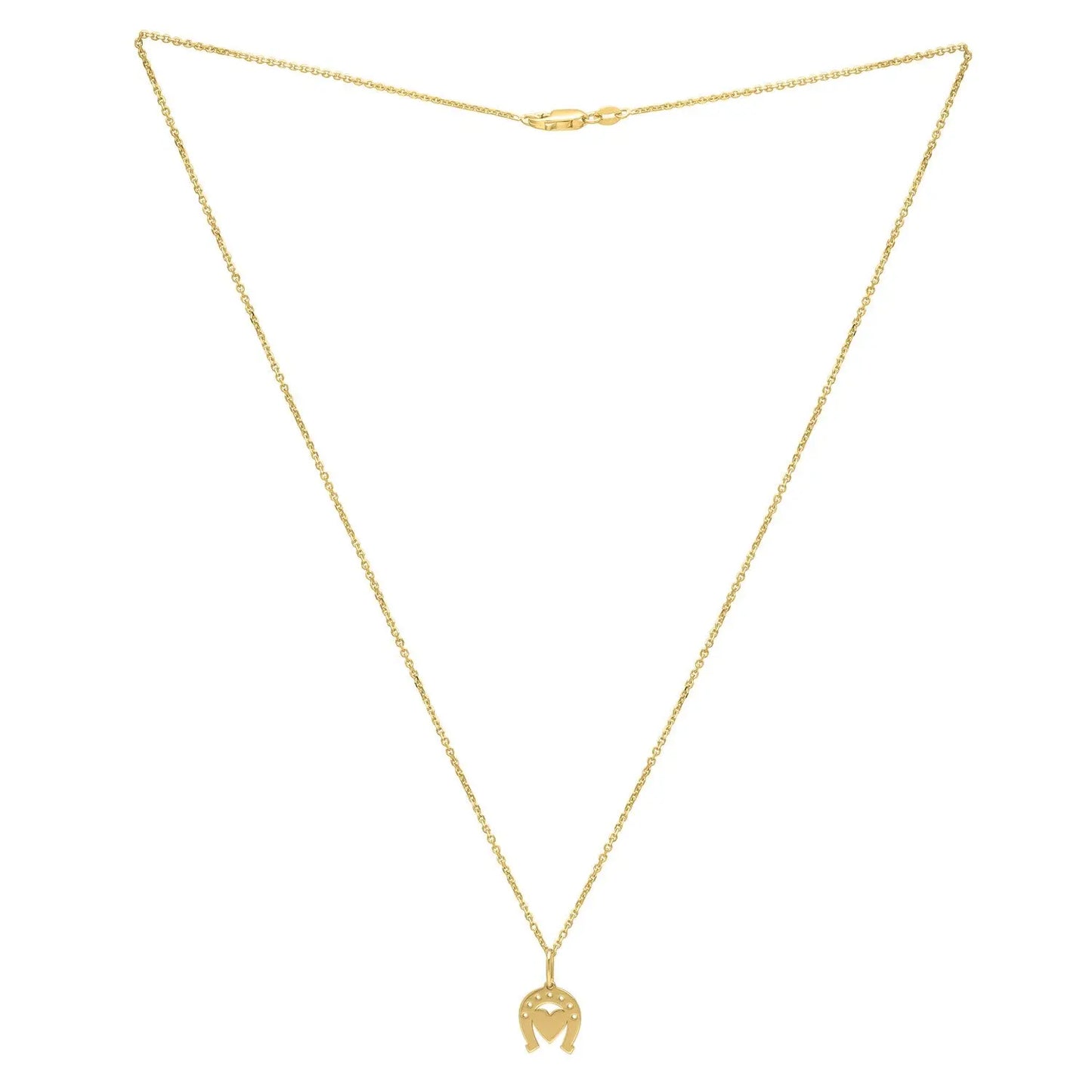 Heart and Horse Necklace in 14K Yellow Gold RCJ Necklaces CELESTIA LUXE JEWELLERS