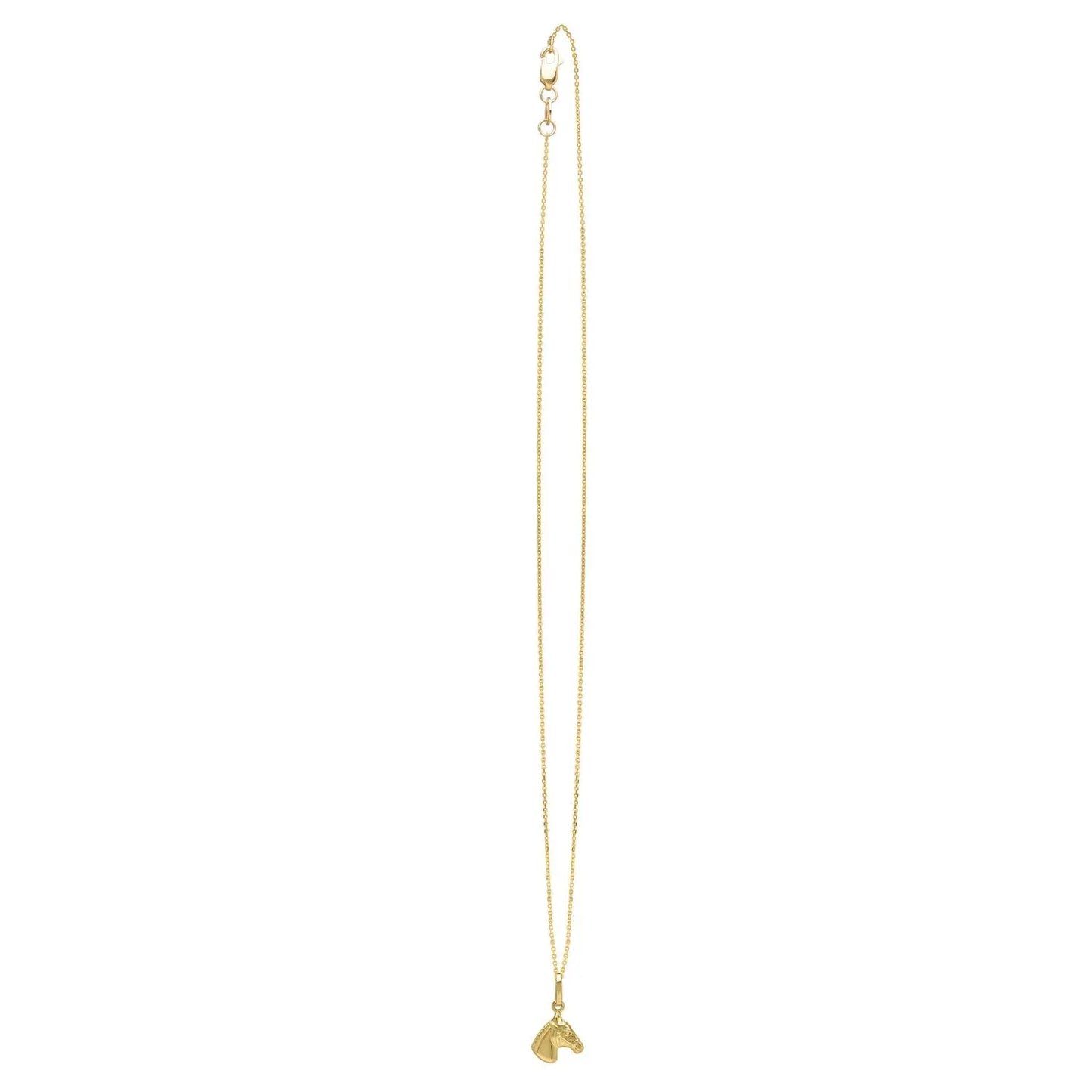 Horse Profile Small Necklace in 14K Yellow Gold RCJ Necklaces CELESTIA LUXE JEWELLERS