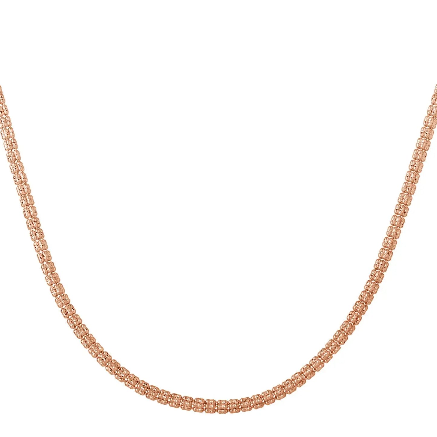 Ice Barrel Chain in 14k Rose Gold (3.1 mm) RCJ Chains CELESTIA LUXE JEWELLERS
