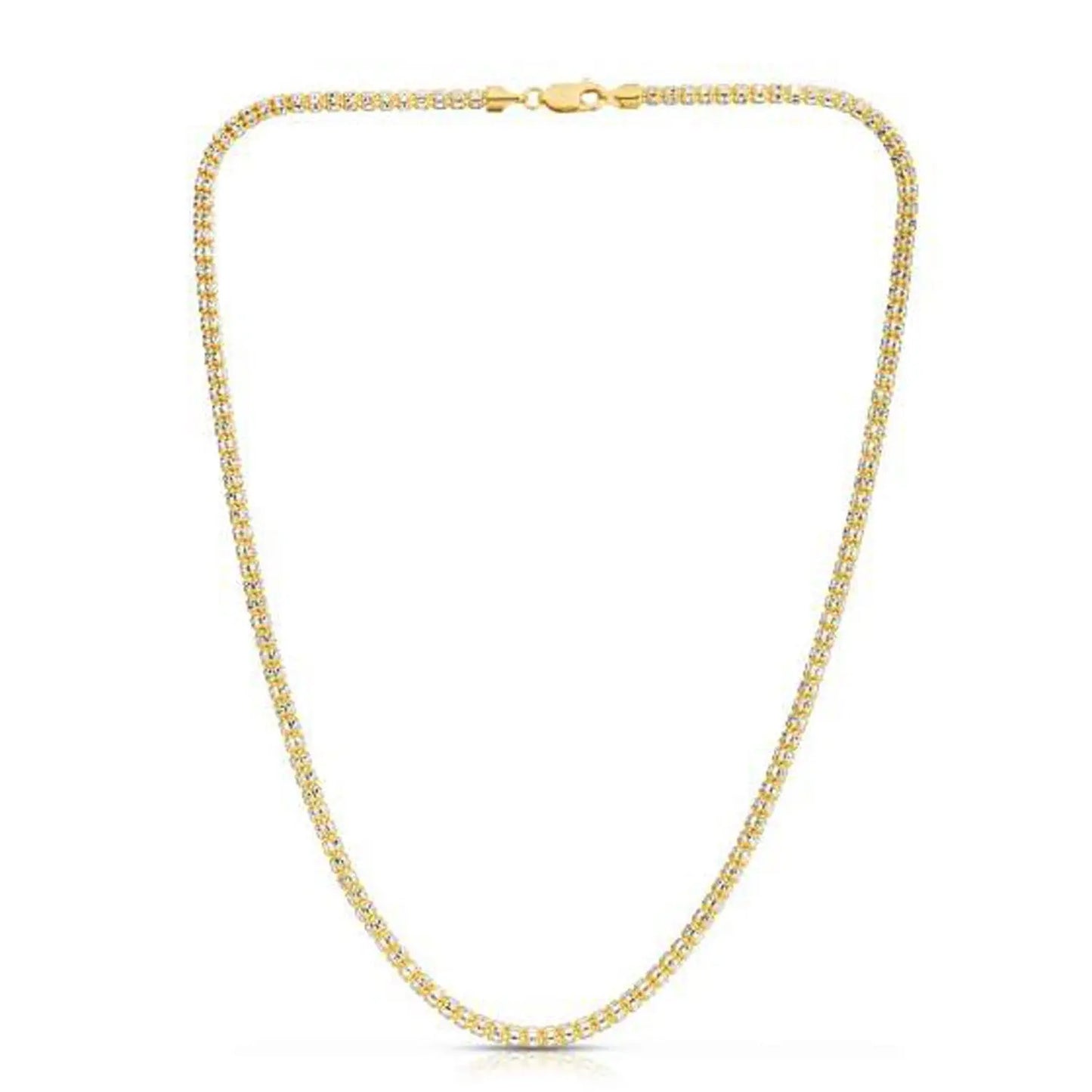 Ice Barrel Chain in 14k Yellow Gold (3.14 mm) RCJ Chains CELESTIA LUXE JEWELLERS