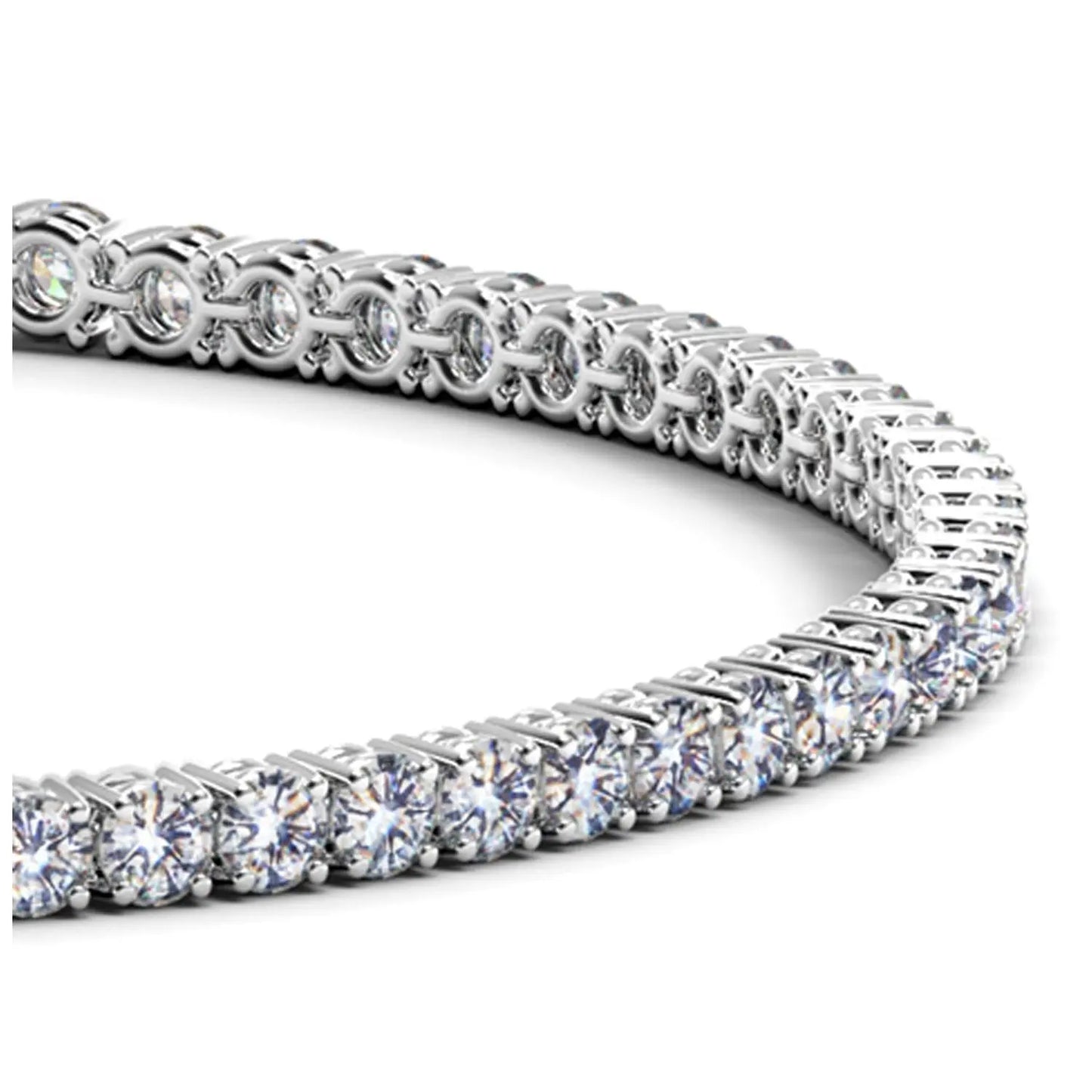 Lab Grown Round Diamond Tennis Bracelet in 14k White Gold (3 cctw F/G VS2/SI1) RCJ Bracelets CELESTIA LUXE JEWELLERS
