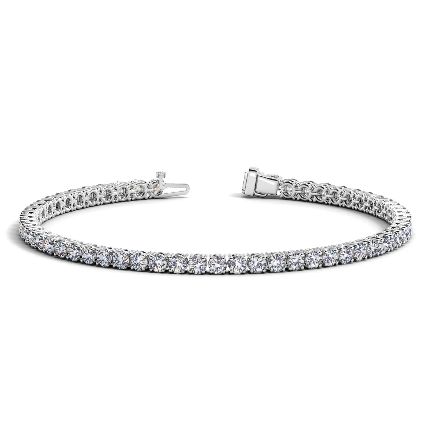 Lab Grown Round Diamond Tennis Bracelet in 14k White Gold (5 cctw F/G VS2/SI1) RCJ Bracelets CELESTIA LUXE JEWELLERS