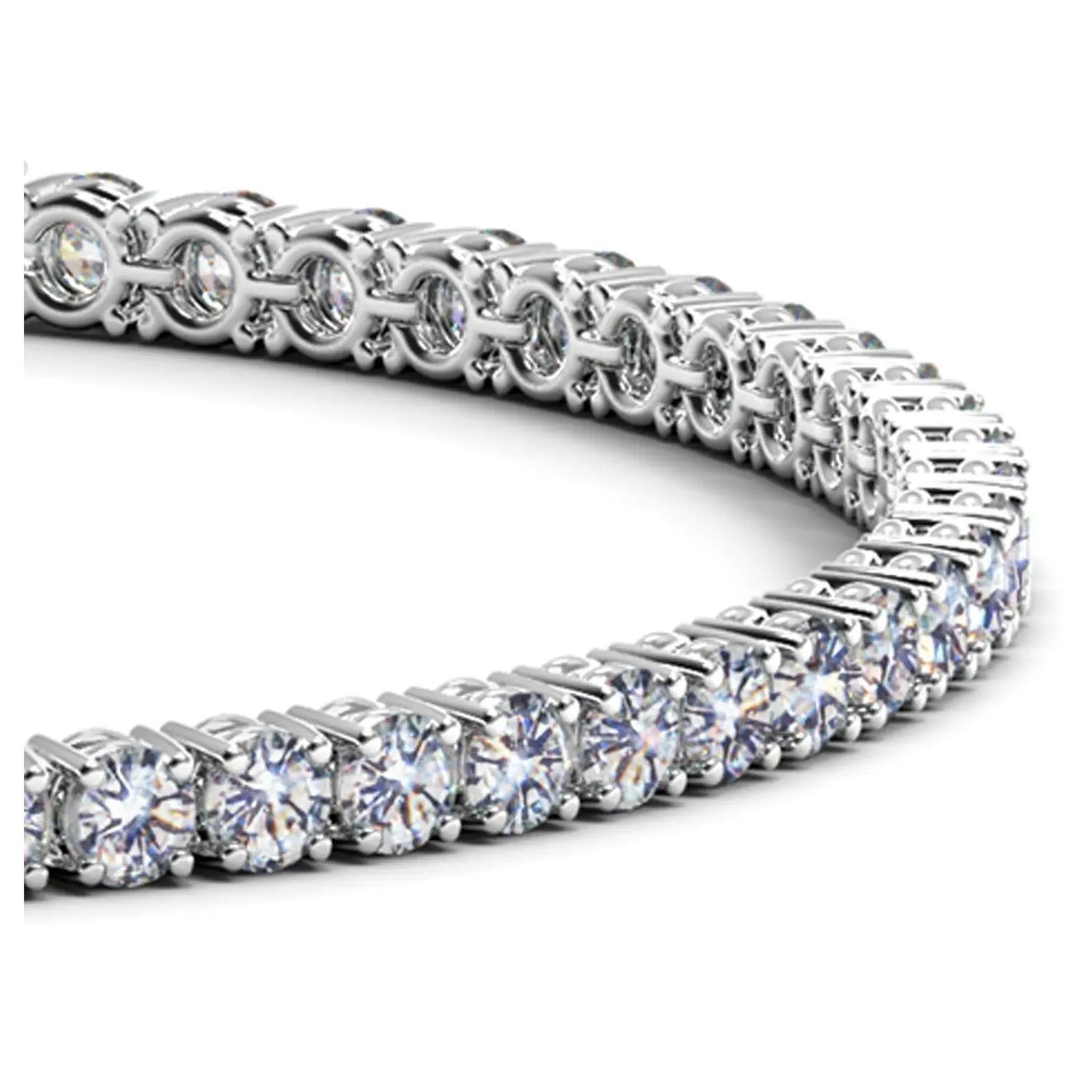 Lab Grown Round Diamond Tennis Bracelet in 14k White Gold (5 cctw F/G VS2/SI1) RCJ Bracelets CELESTIA LUXE JEWELLERS