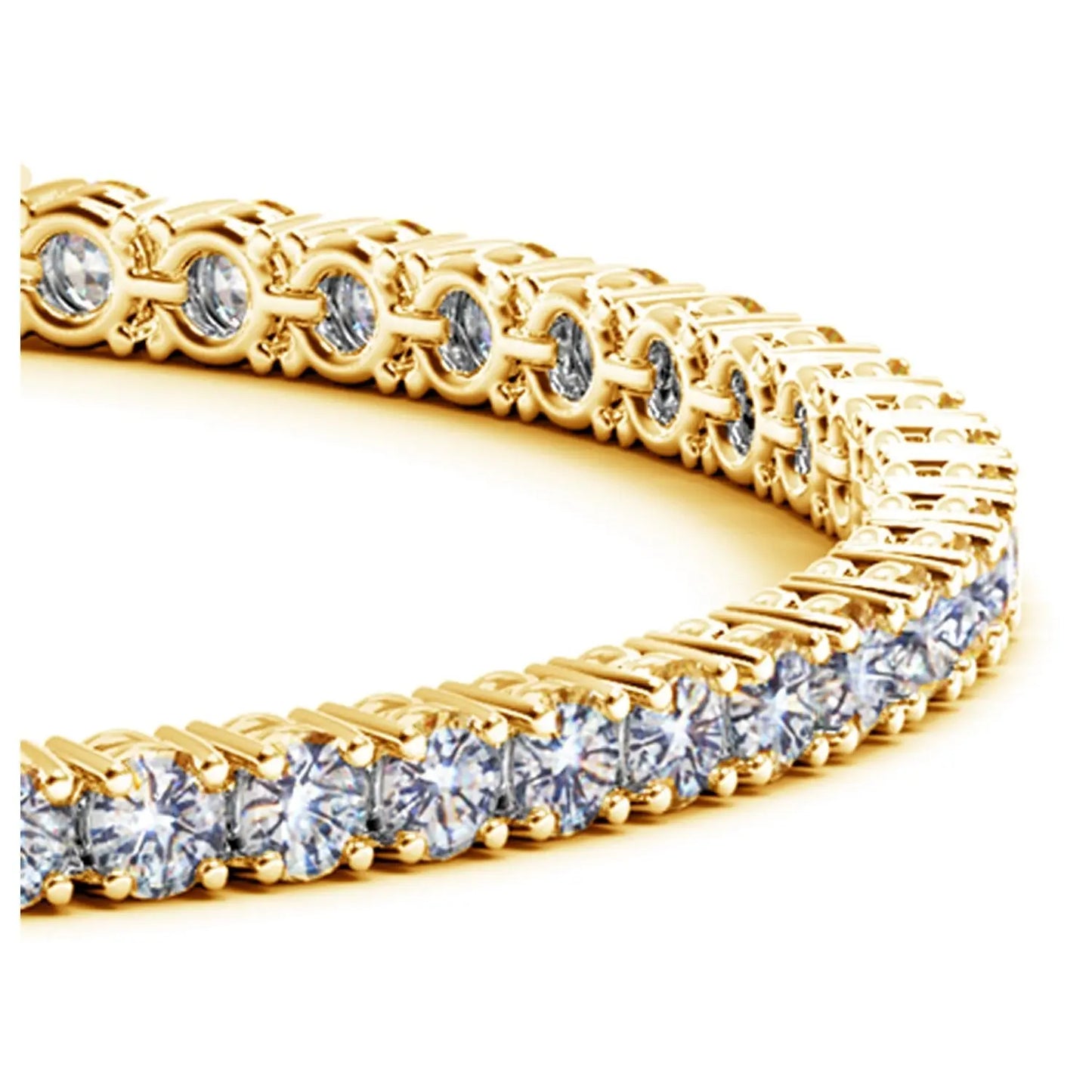 Lab Grown Round Diamond Tennis Bracelet in 14k Yellow Gold (6 cctw F/G VS2/SI1) RCJ Bracelets CELESTIA LUXE JEWELLERS