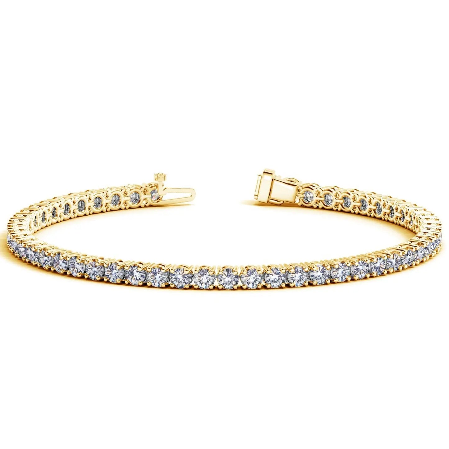 Lab Grown Round Diamond Tennis Bracelet in 14k Yellow Gold (7 cctw F/G VS2/SI1) RCJ Bracelets CELESTIA LUXE JEWELLERS