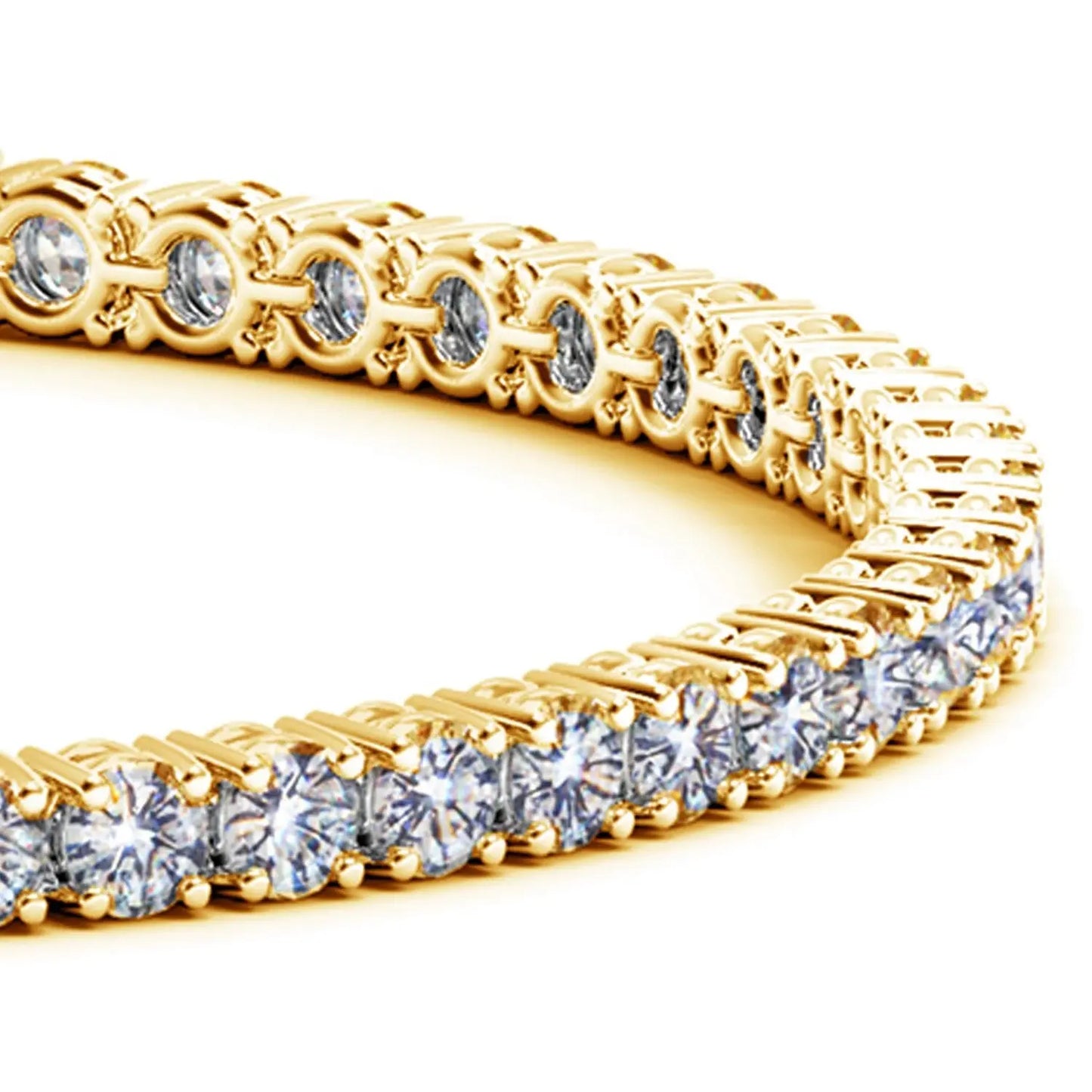 Lab Grown Round Diamond Tennis Bracelet in 14k Yellow Gold (7 cctw F/G VS2/SI1) RCJ Bracelets CELESTIA LUXE JEWELLERS