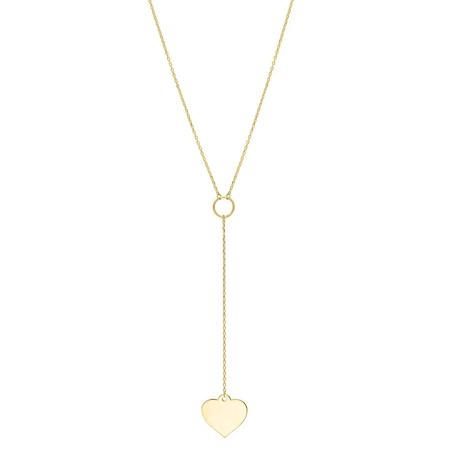 Lariat Heart Necklace in 10K Yellow Gold RCJ Necklaces CELESTIA LUXE JEWELLERS