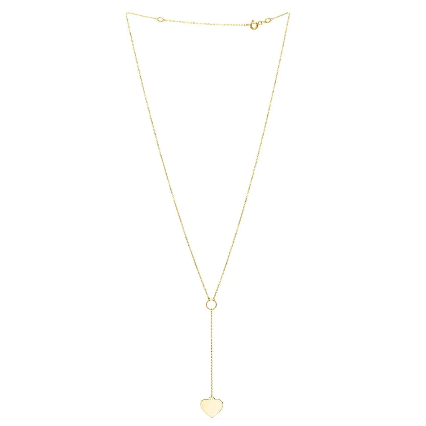 Lariat Heart Necklace in 10K Yellow Gold RCJ Necklaces CELESTIA LUXE JEWELLERS
