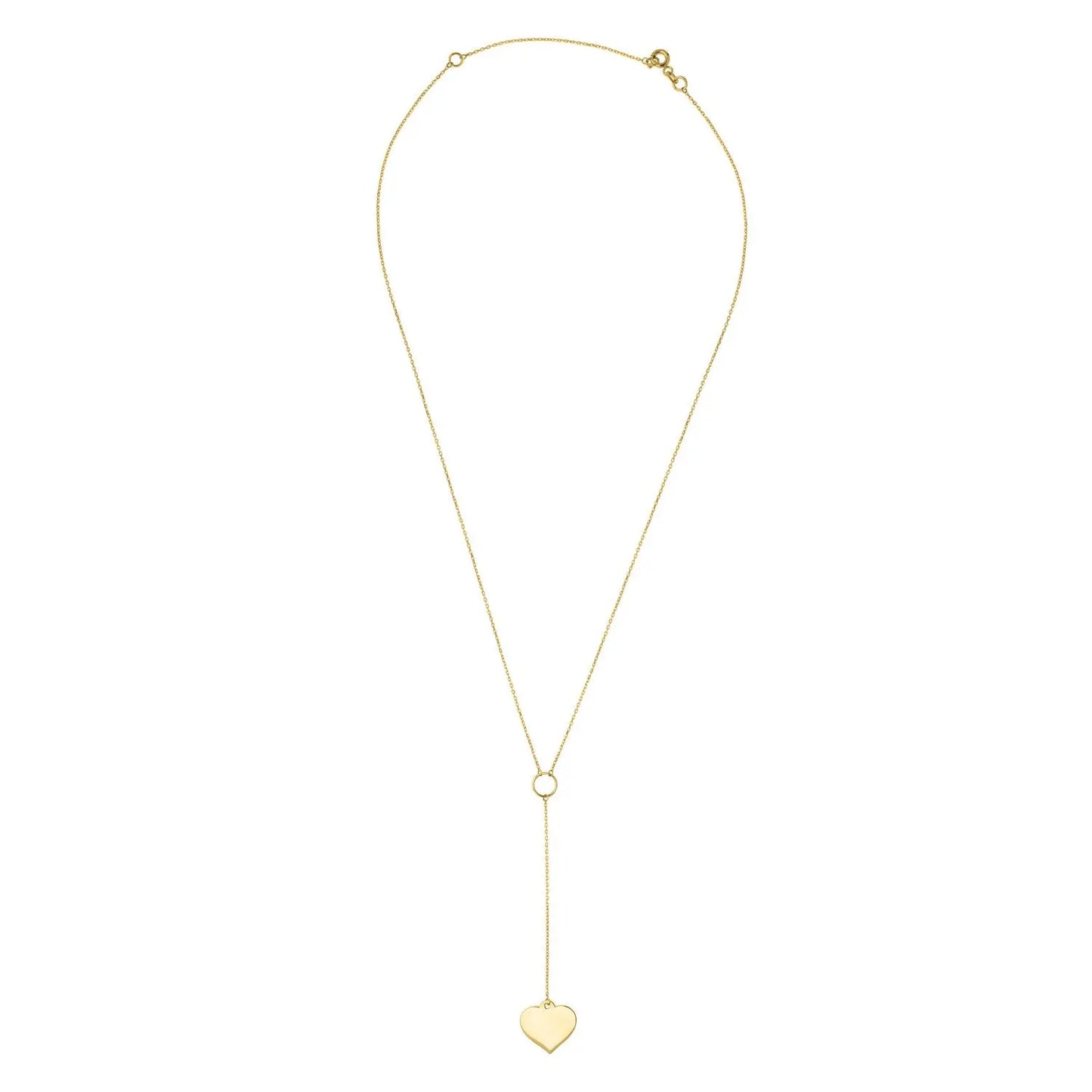 Lariat Heart Necklace in 10K Yellow Gold RCJ Necklaces CELESTIA LUXE JEWELLERS