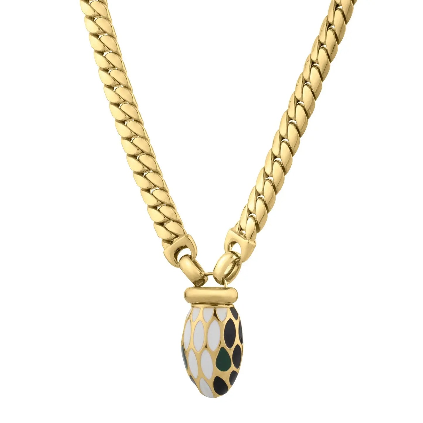 Le Serpent Curb Link Necklace in 14K Yellow Gold RCJ Necklaces CELESTIA LUXE JEWELLERS