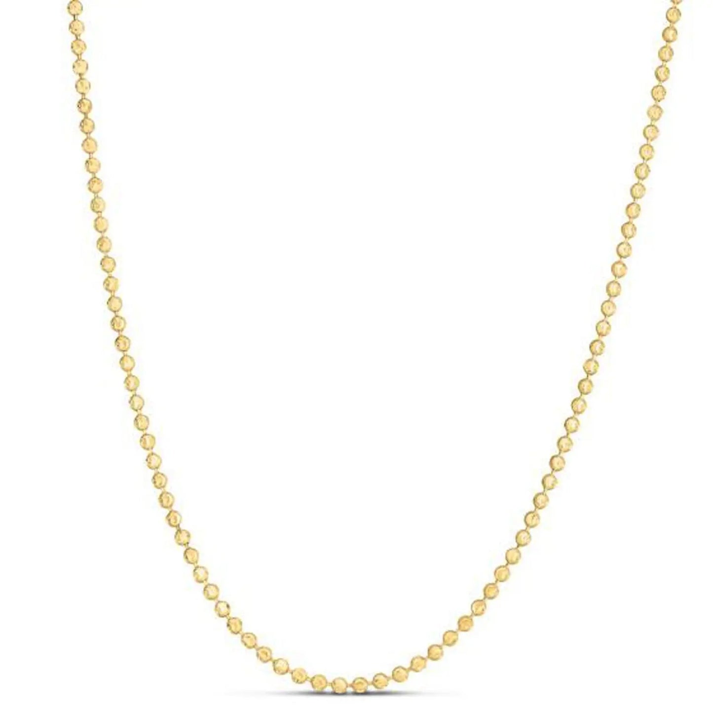 Moon Cut Bead Chain in 14k Yellow Gold (2.50 mm) RCJ Chains CELESTIA LUXE JEWELLERS