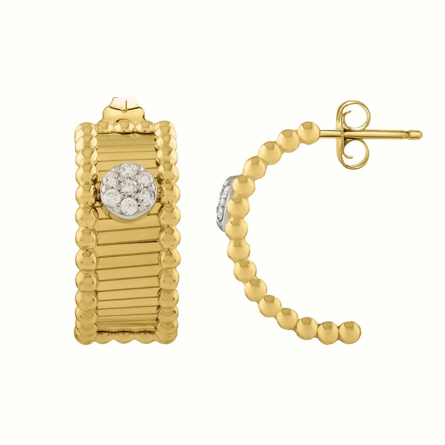 Pallina Half Moon Earrings in 14K Yellow Gold RCJ Earrings CELESTIA LUXE JEWELLERS