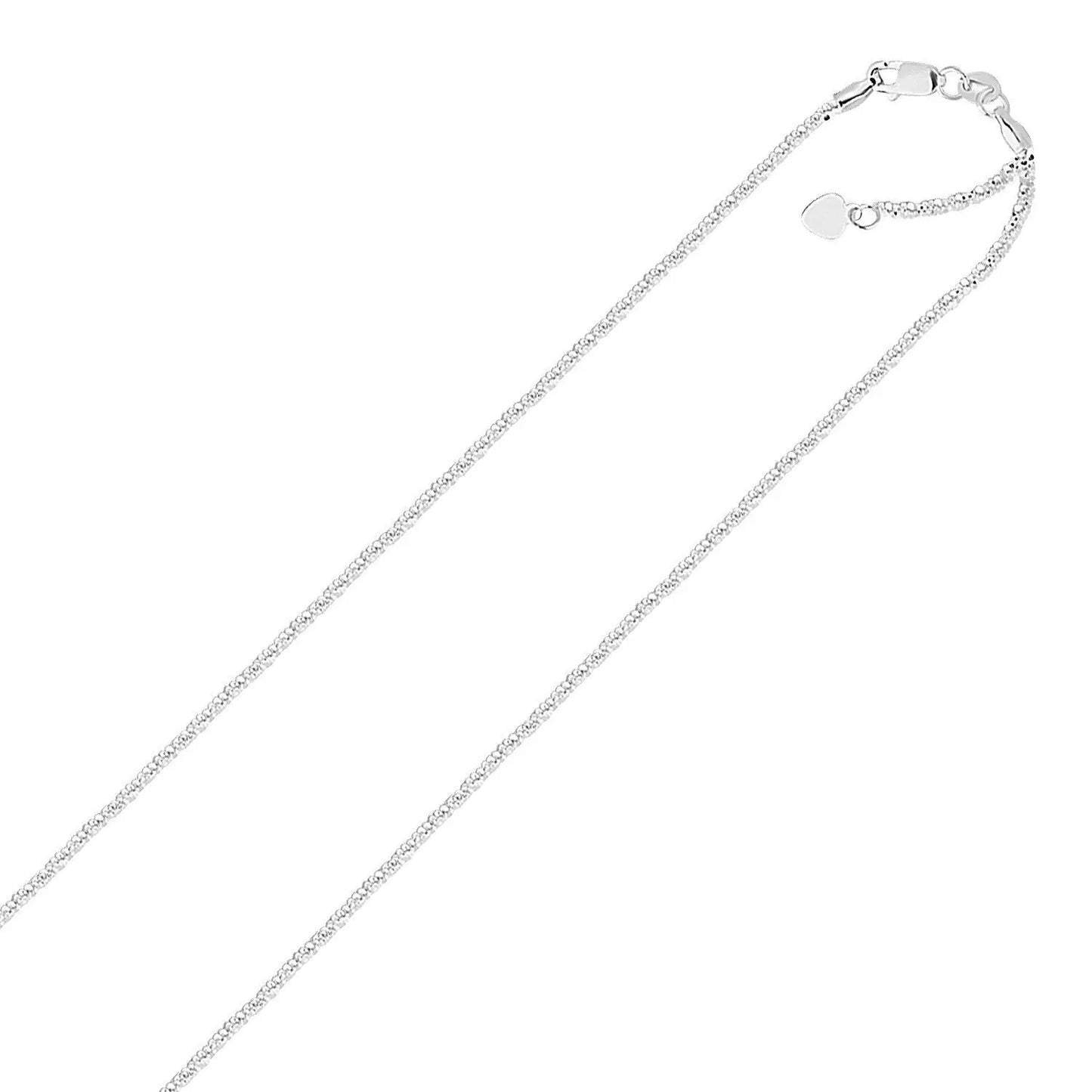 Sterling Silver 1.5mm Adjustable Sparkle Chain (1.50 mm) RCJ Chains CELESTIA LUXE JEWELLERS
