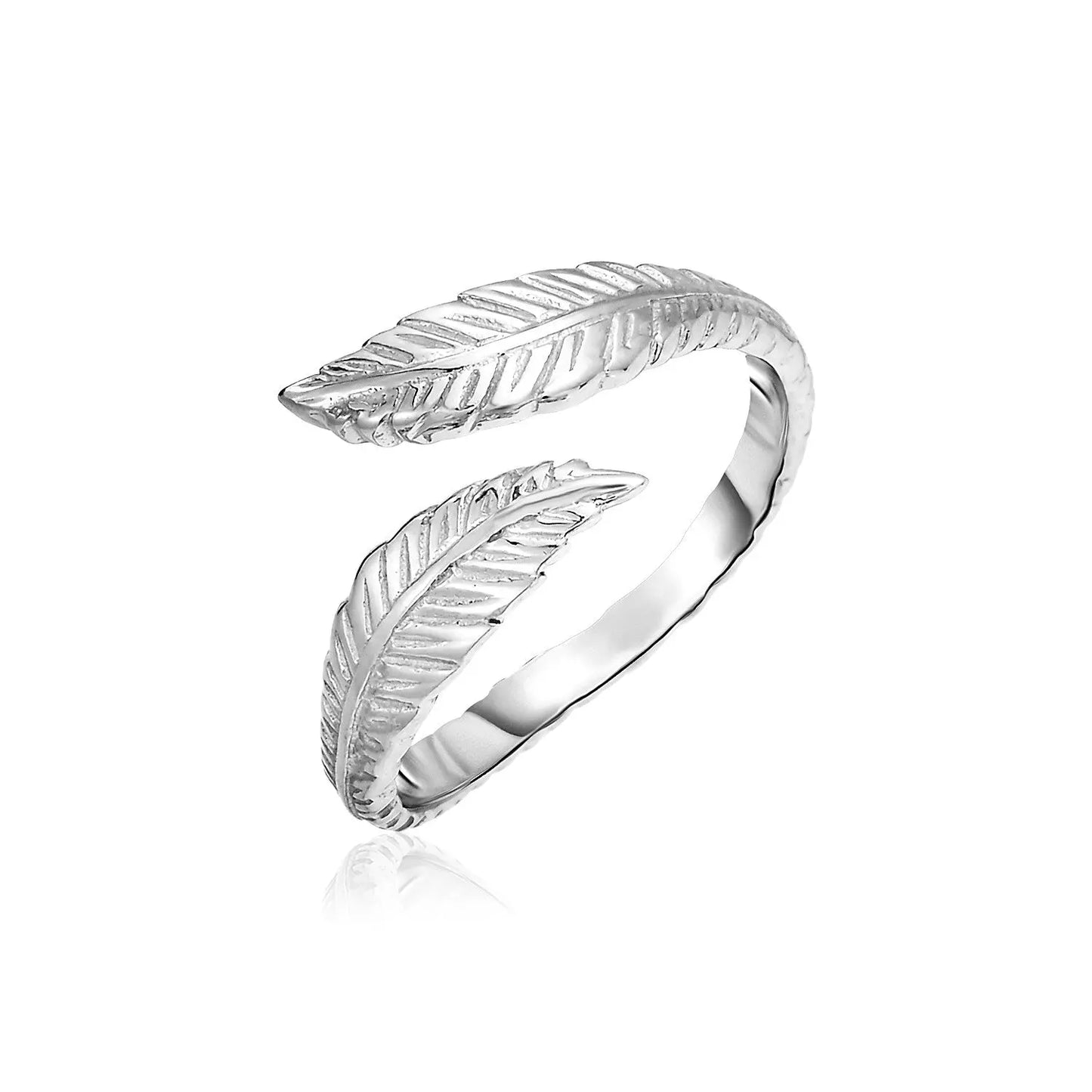 Sterling Silver Bypass Toe Ring with Leaves RCJ Toe Rings CELESTIA LUXE JEWELLERS