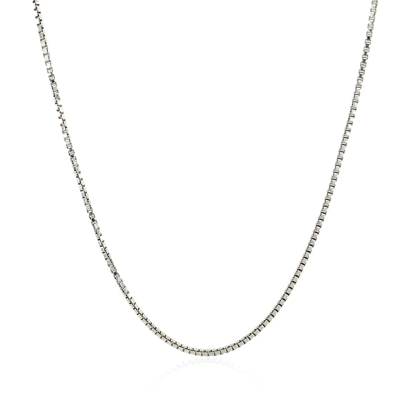 Sterling Silver Rhodium Plated Box Chain (1.10 mm) RCJ Chains CELESTIA LUXE JEWELLERS