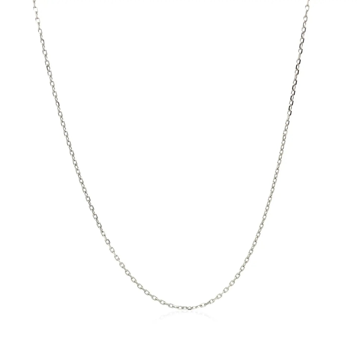 Sterling Silver Rhodium Plated Cable Chain (0.80 mm) RCJ Chains CELESTIA LUXE JEWELLERS