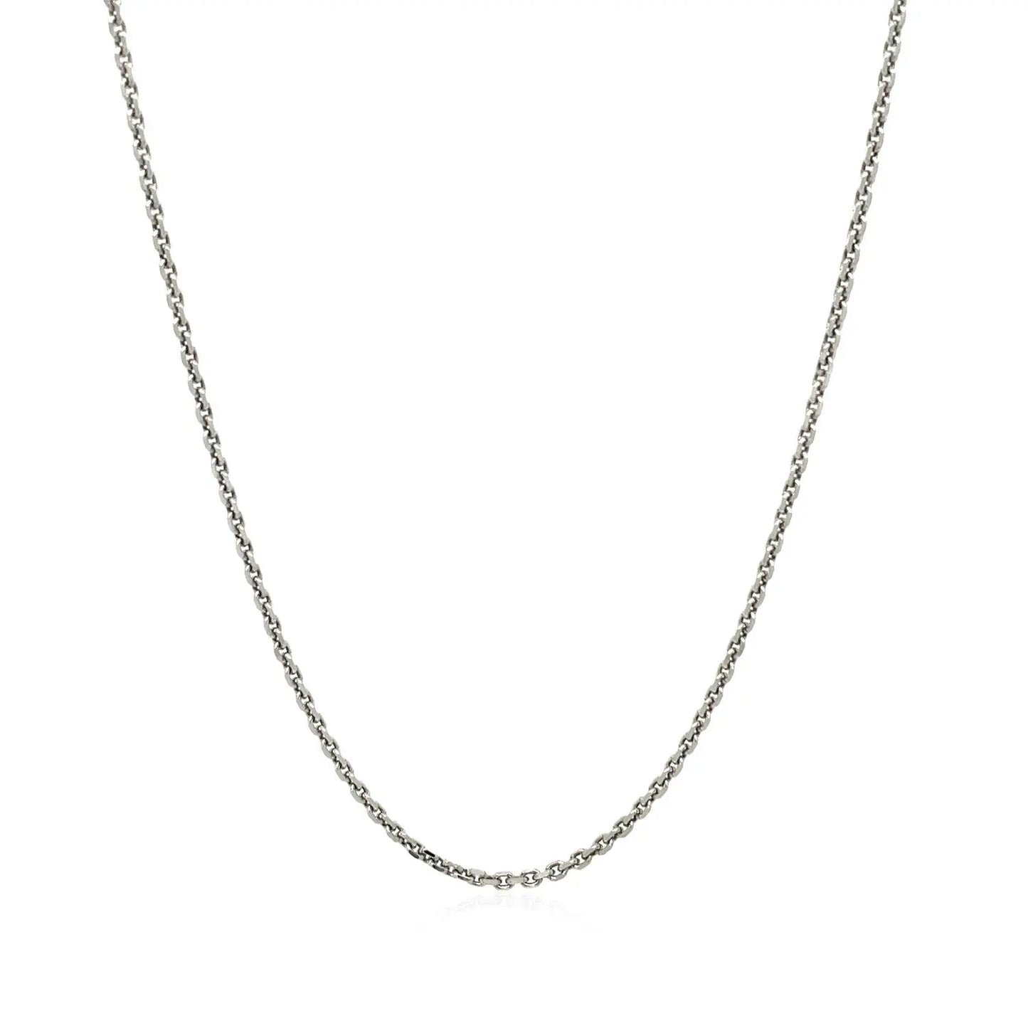 Sterling Silver Rhodium Plated Cable Chain (1.40 mm) RCJ Chains CELESTIA LUXE JEWELLERS