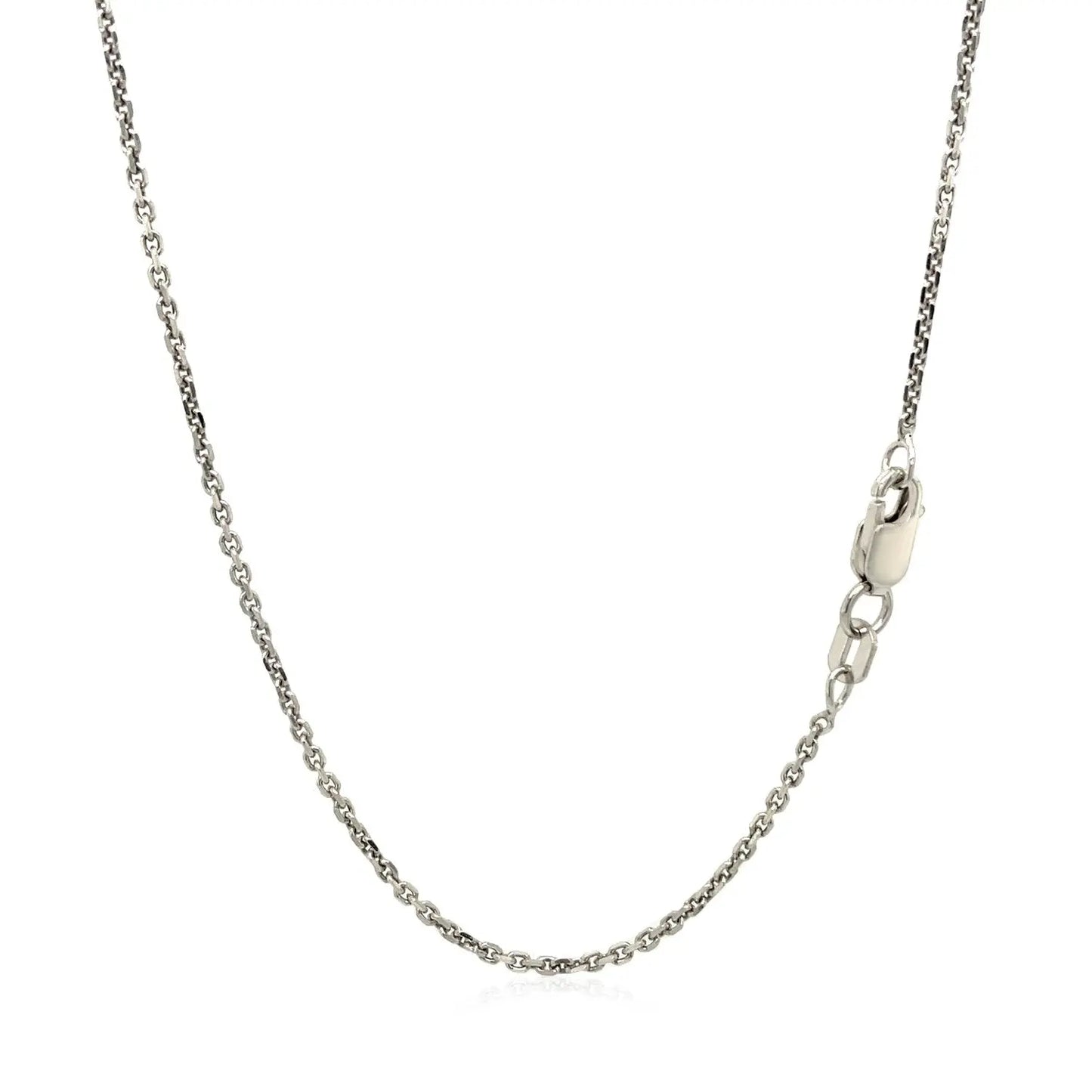 Sterling Silver Rhodium Plated Cable Chain (1.40 mm) RCJ Chains CELESTIA LUXE JEWELLERS