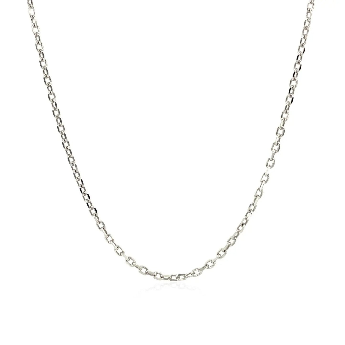 Sterling Silver Rhodium Plated Cable Chain (1.50 mm) RCJ Chains CELESTIA LUXE JEWELLERS