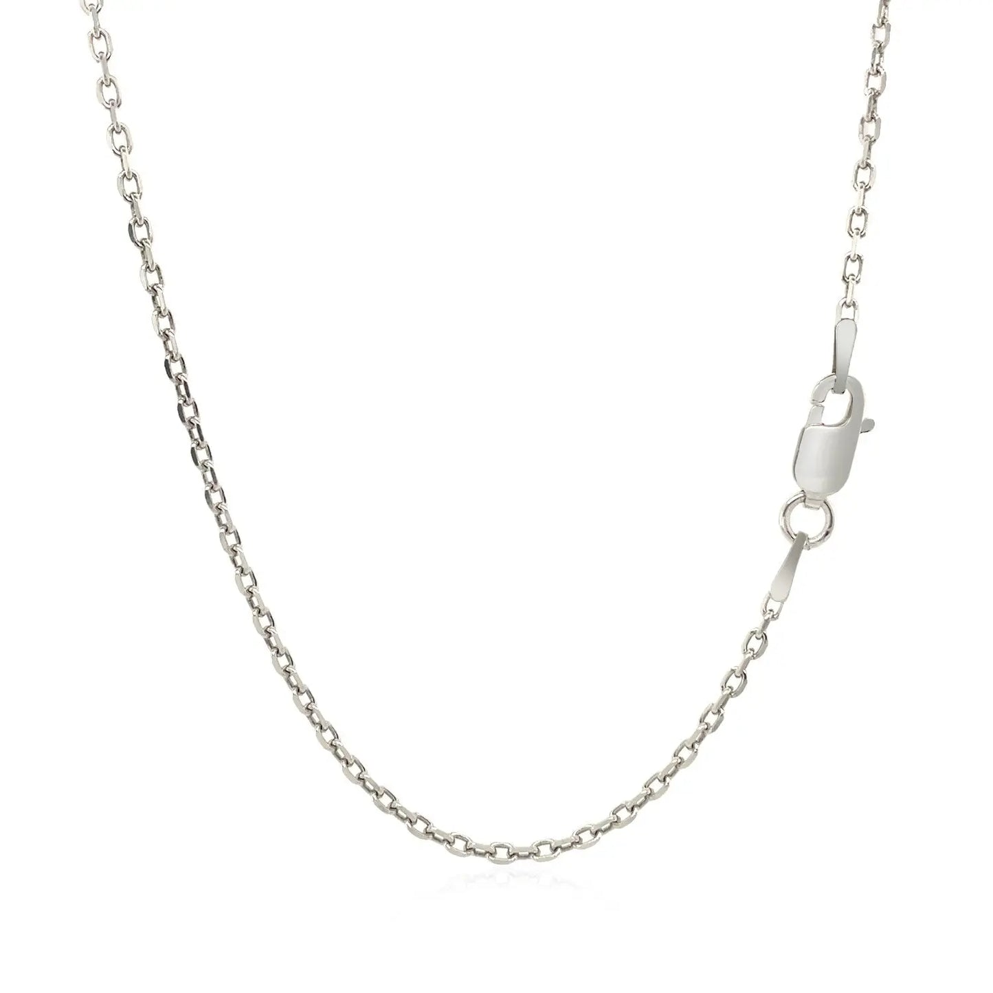 Sterling Silver Rhodium Plated Cable Chain (1.50 mm) RCJ Chains CELESTIA LUXE JEWELLERS