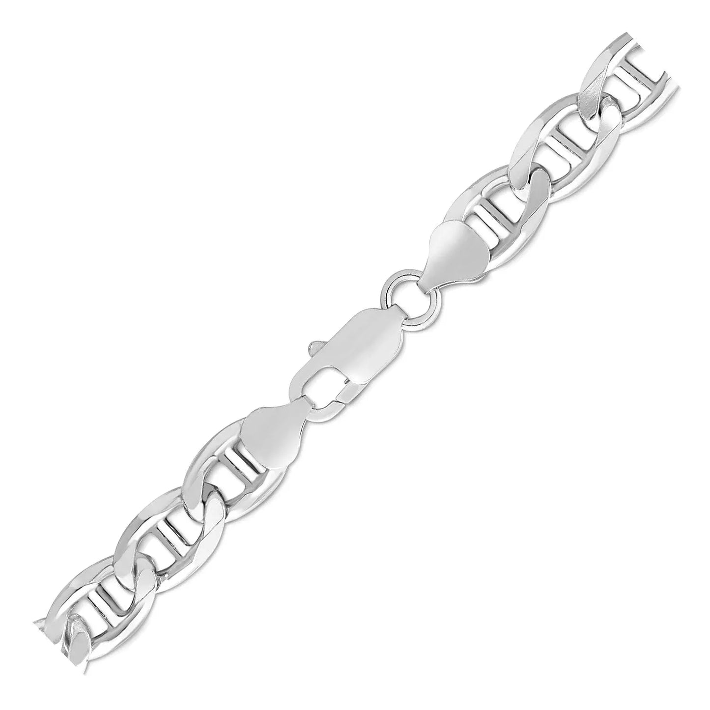 Sterling Silver Rhodium Plated Mariner Chain (8.00 mm) RCJ Chains CELESTIA LUXE JEWELLERS