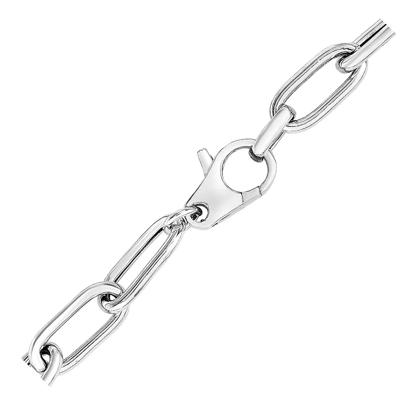Sterling Silver Wide Paperclip Chain Bracelet (6.50 mm) RCJ Bracelets CELESTIA LUXE JEWELLERS