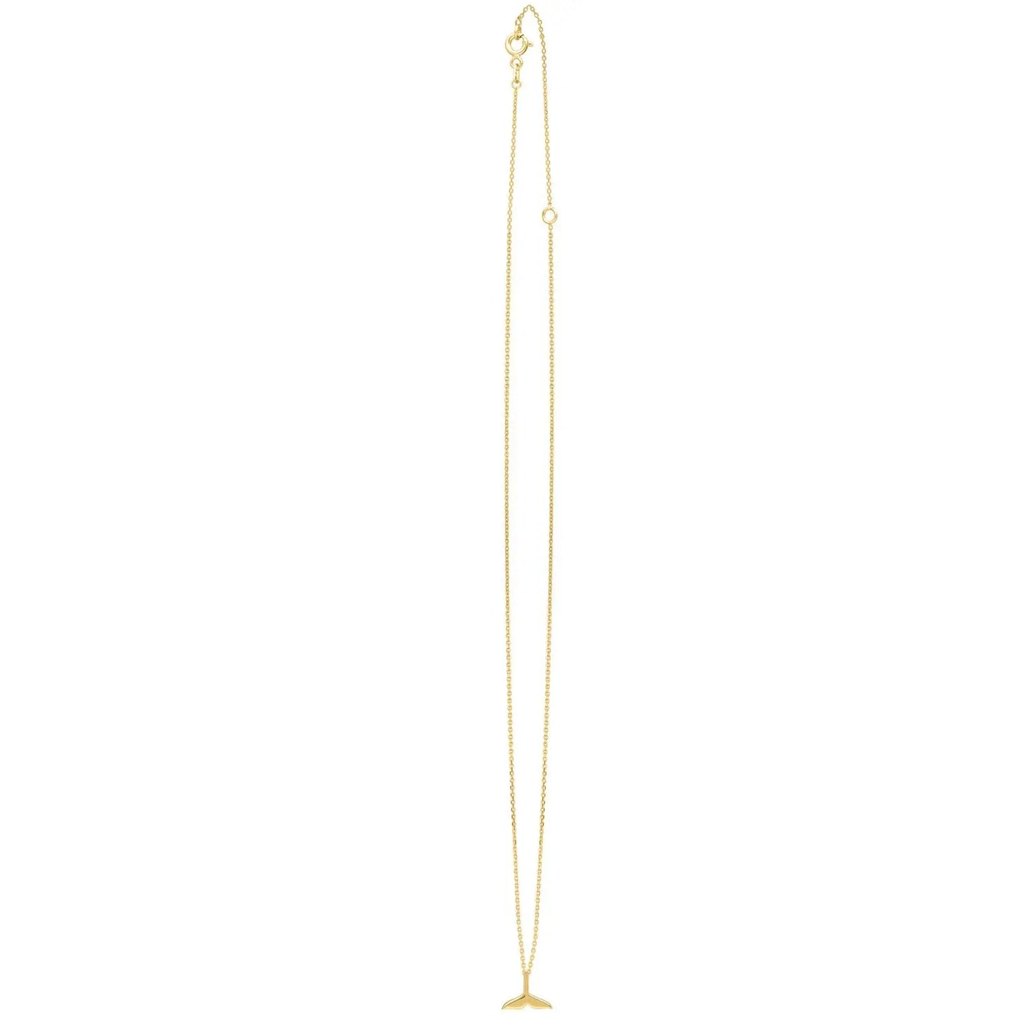 Whale Tail Necklace in 14K Yellow Gold RCJ Necklaces CELESTIA LUXE JEWELLERS