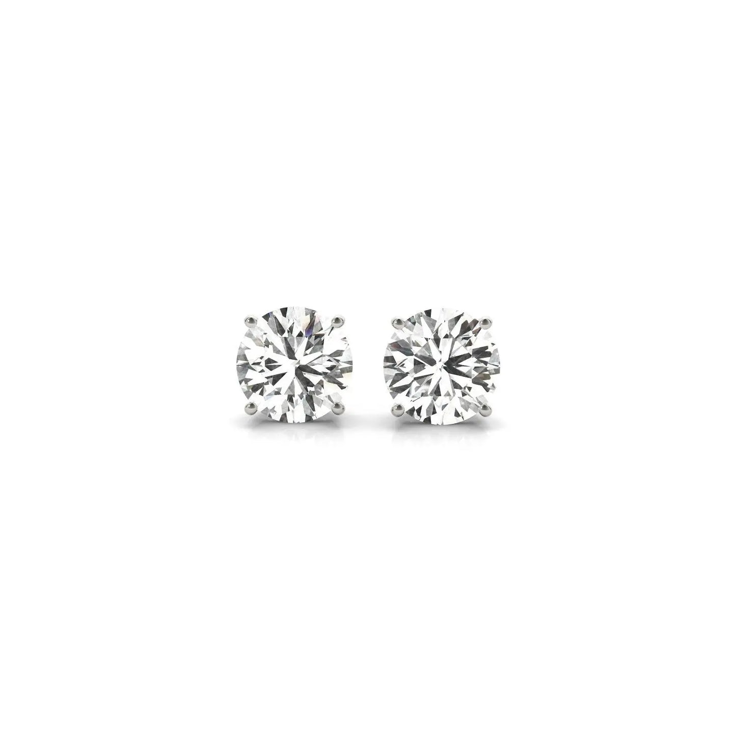 1 1/2 cttw Certified IGI Lab Grown Round Diamond Earrings 14k White Gold (G/VS2) RCJ Earrings  CELESTIA LUXE JEWELLERS