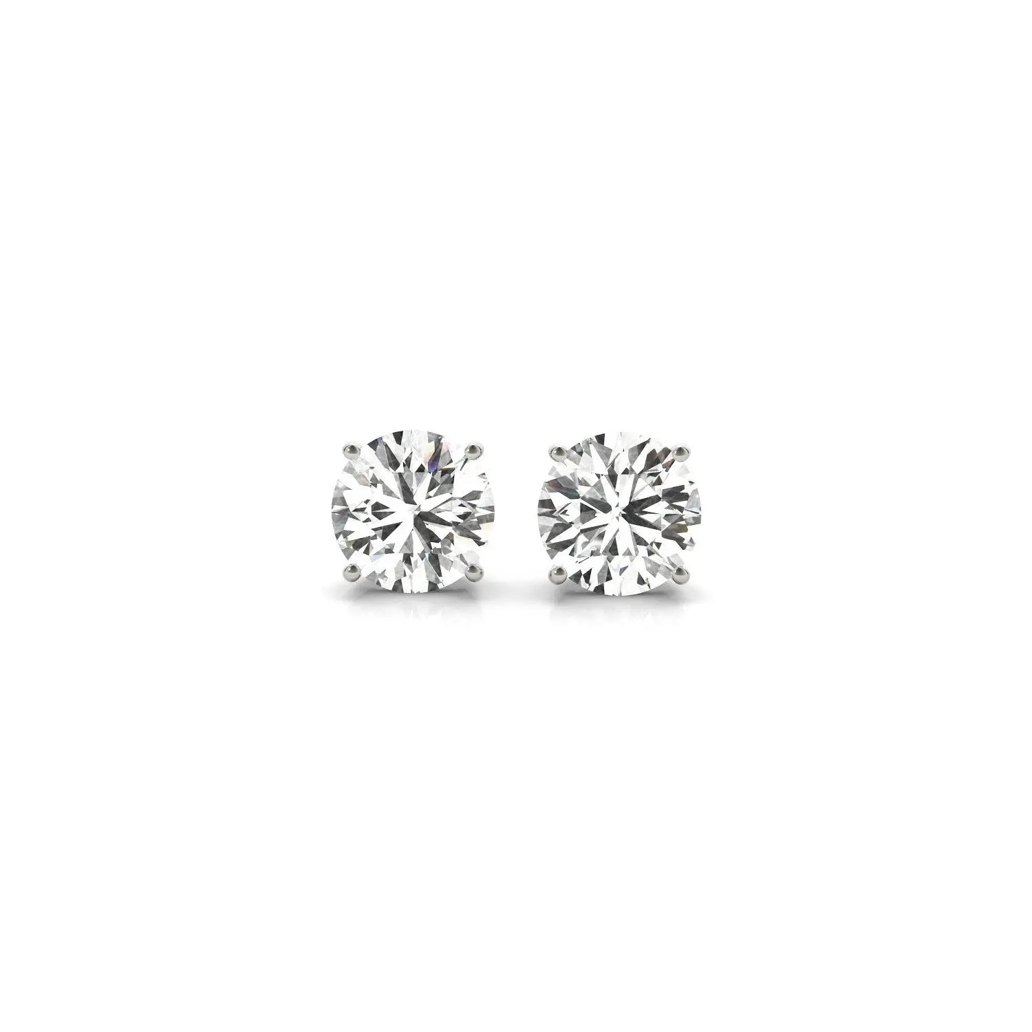 1 1/2 cttw Certified IGI Lab Grown Round Diamond Earrings 14k White Gold (G/VS2) RCJ Earrings  CELESTIA LUXE JEWELLERS