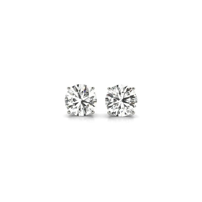 1 1/2 cttw Certified IGI Lab Grown Round Diamond Earrings 14k White Gold (G/VS2) RCJ Earrings  CELESTIA LUXE JEWELLERS