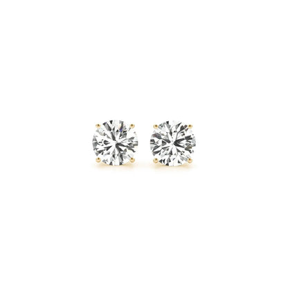 1 1/2 cttw Certified IGI Lab Grown Round Diamond Earrings 14k Yellow Gold(G/VS2) RCJ Earrings  CELESTIA LUXE JEWELLERS