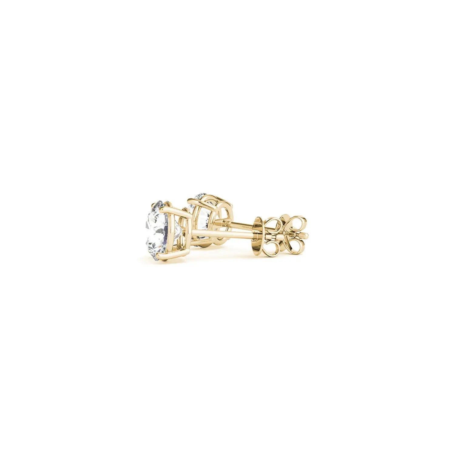 1 1/2 cttw Certified IGI Lab Grown Round Diamond Earrings 14k Yellow Gold(G/VS2) RCJ Earrings  CELESTIA LUXE JEWELLERS