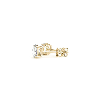 1 1/2 cttw Certified IGI Lab Grown Round Diamond Earrings 14k Yellow Gold(G/VS2) RCJ Earrings  CELESTIA LUXE JEWELLERS