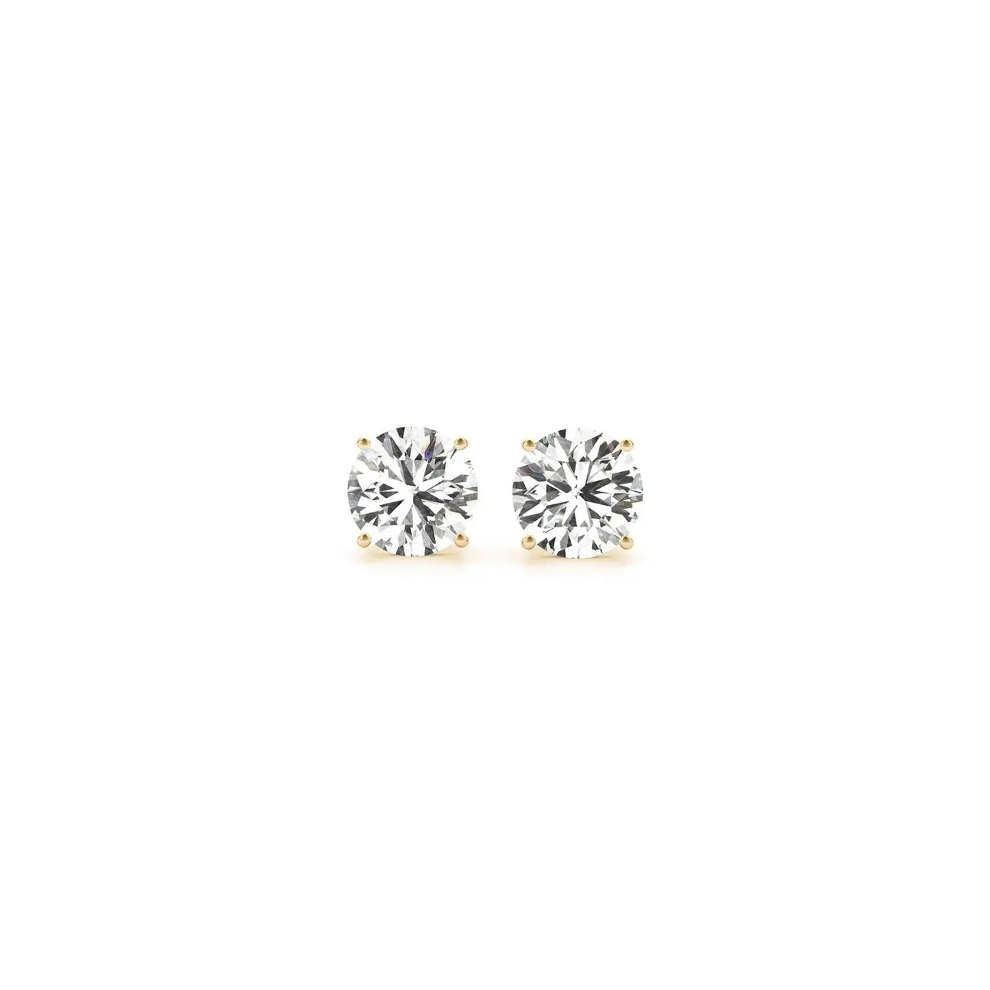 1 cttw Certified IGI Lab Grown Round Diamond Earrings 14k Yellow Gold (G/VS2) RCJ Earrings  CELESTIA LUXE JEWELLERS