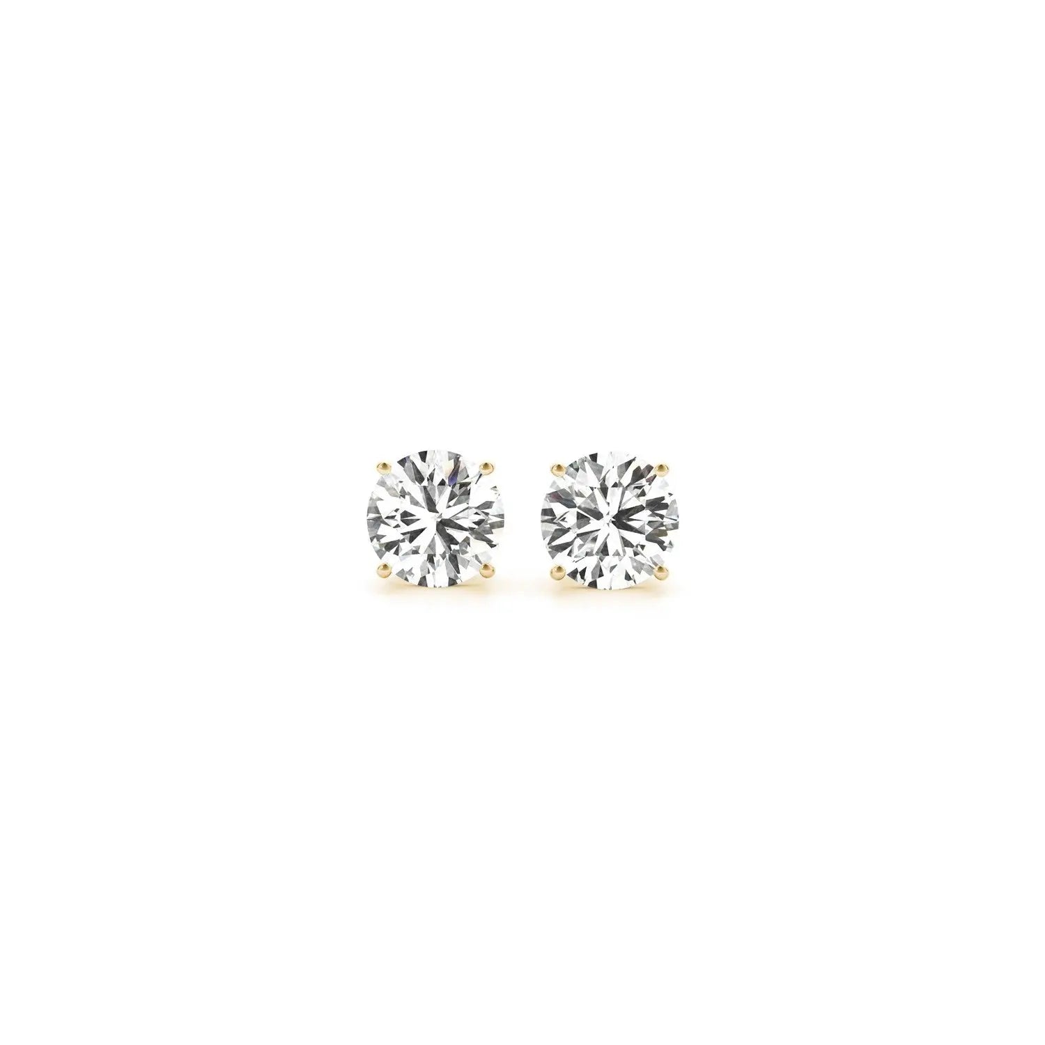1 cttw Certified IGI Lab Grown Round Diamond Earrings 14k Yellow Gold (G/VS2) RCJ Earrings  CELESTIA LUXE JEWELLERS
